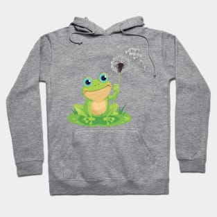 Frog with Dandelion Flower Hoodie